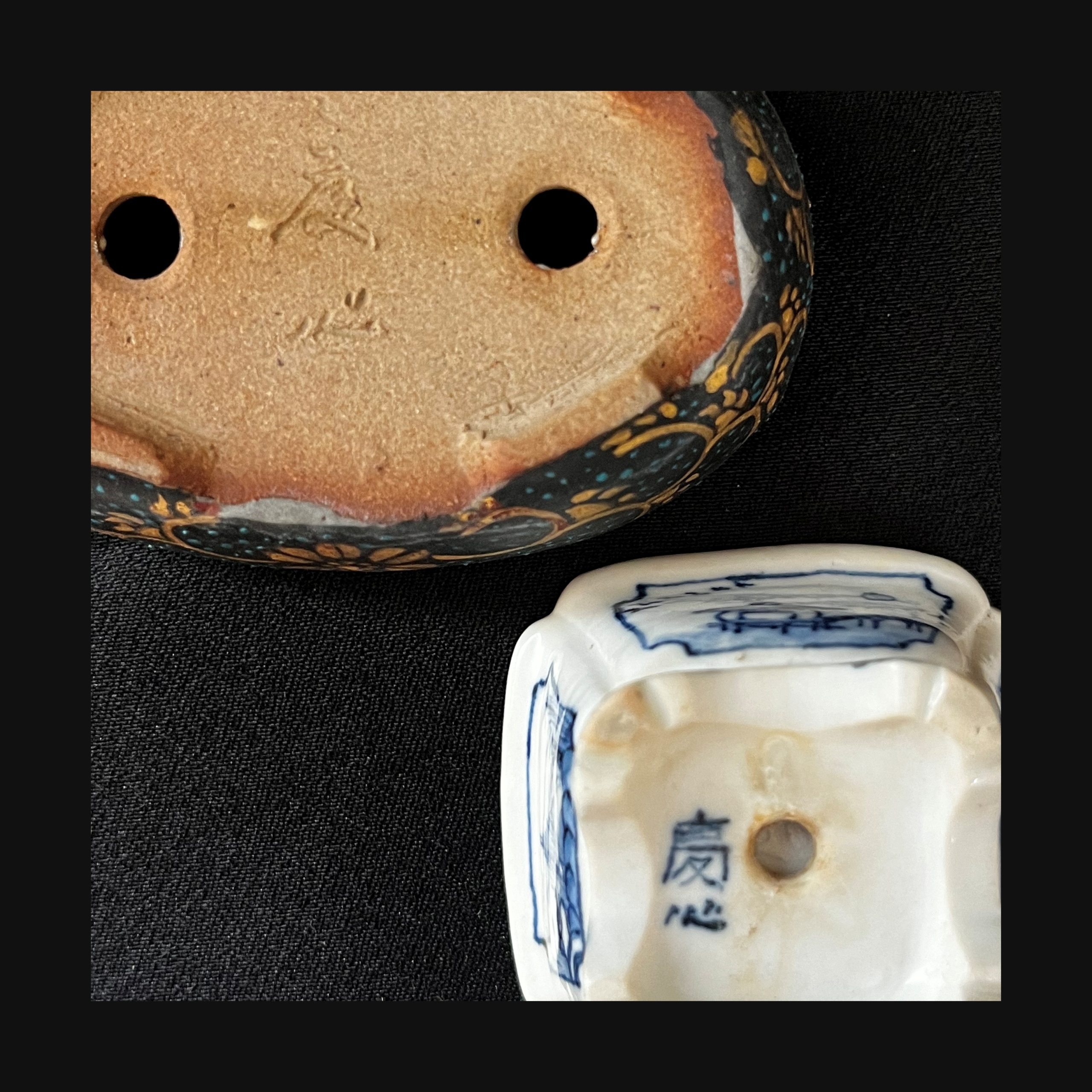 signature, Rakkan on the mame bonsai pot is by Keishin Doshita in Japan