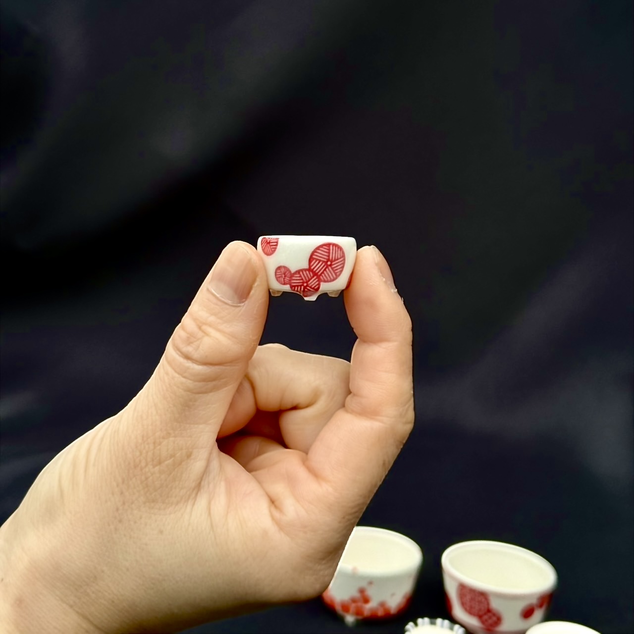 a mame bonsai pots by Tomoyo Nakazato